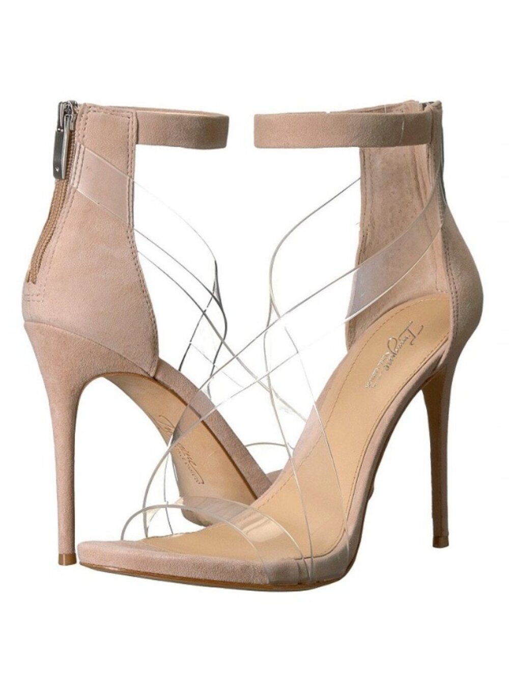 Imagine Vince Camuto Devin Clear Light Peach Suede Size US 6 Heels